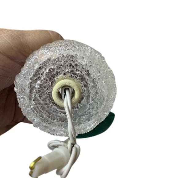 Handcrafted Glass Snowman Christmas Ornament With Red Knit Hat & Green Gift Bag - Picture 4 of 4